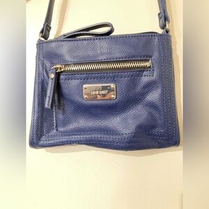 *BRAND NEW* Nine West Navy Blue Crossbody Bag W/ Silver Zip & Adjustable Straps